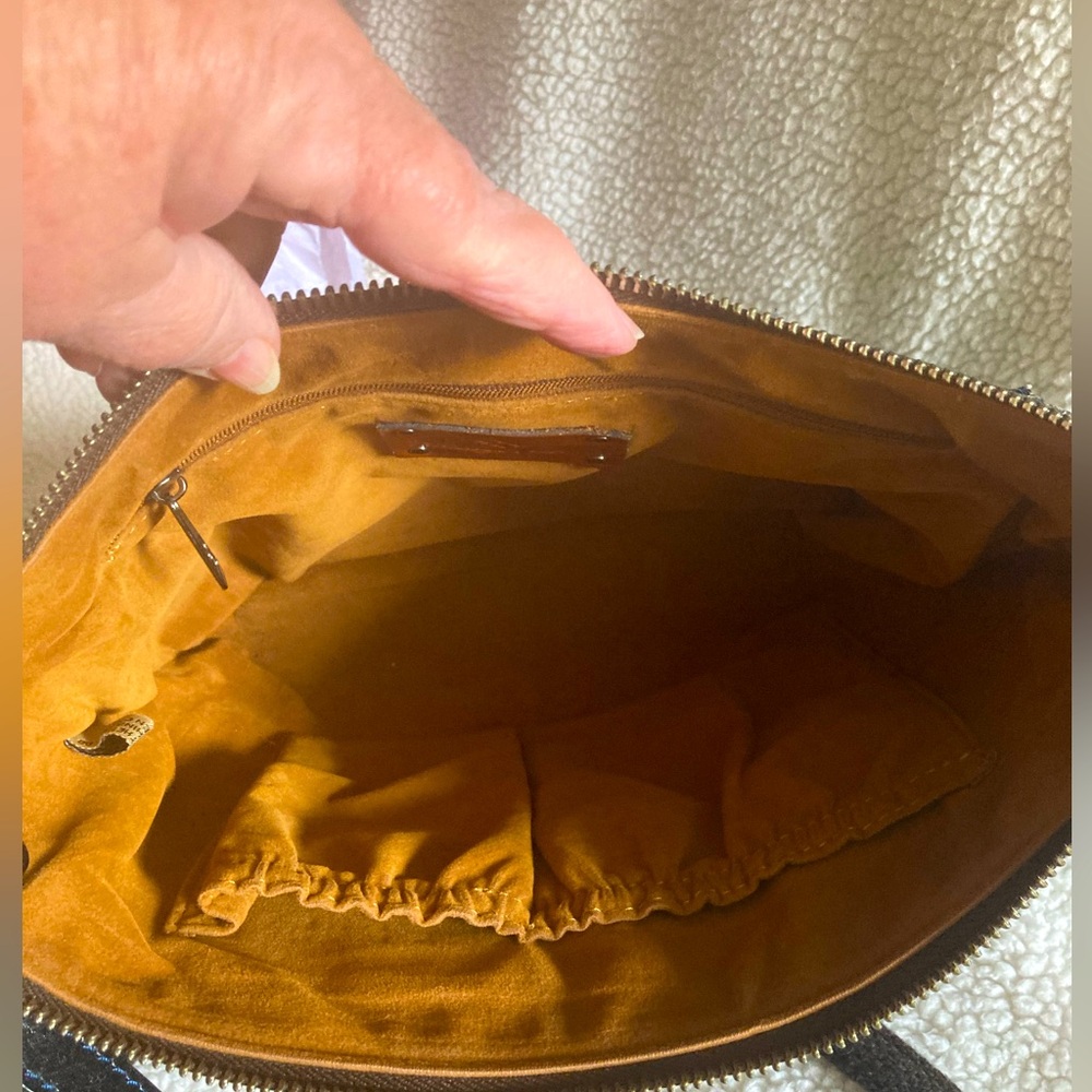 Vintage Patricia Nash Peruvian Painting Floral Leather Crossbody Bag & Wallet - Picture 14 of 16